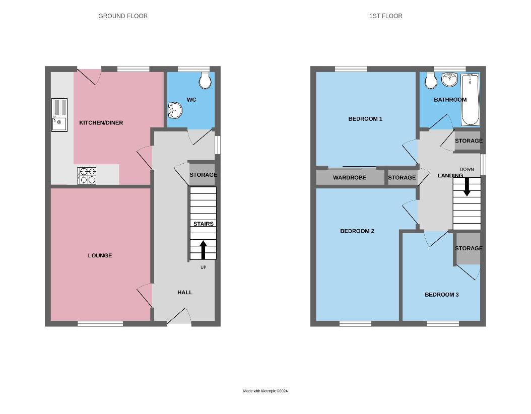 3 bedroom property for sale - floorplan