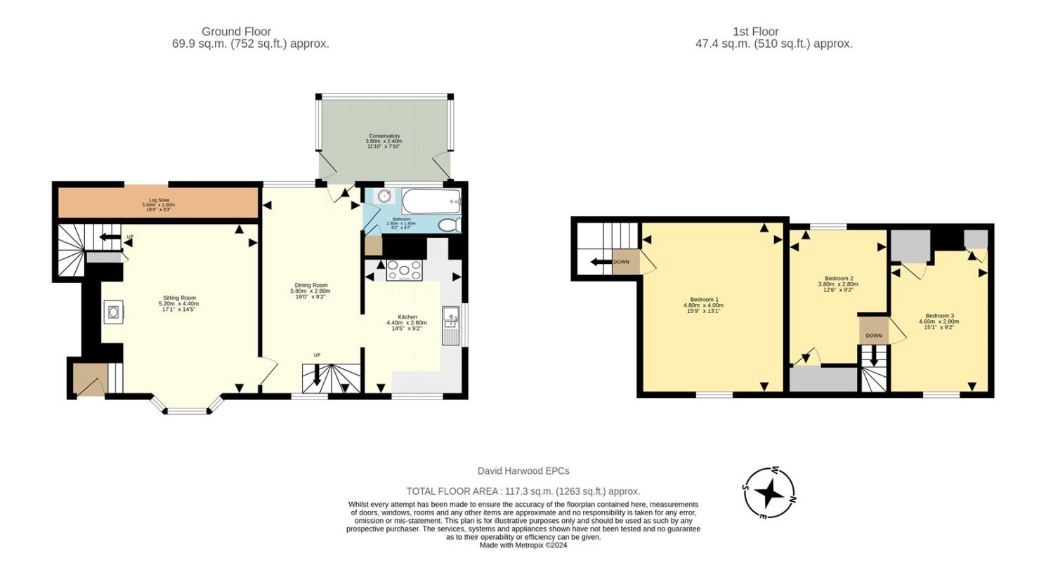 3 bedroom property for sale - floorplan