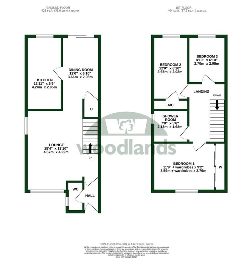 3 bedroom semi-detached house for sale - floorplan