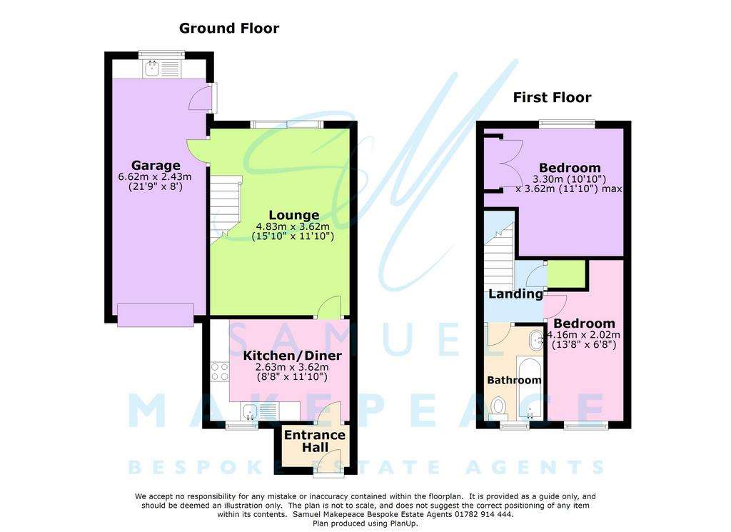 2 bedroom semi-detached house for sale - floorplan