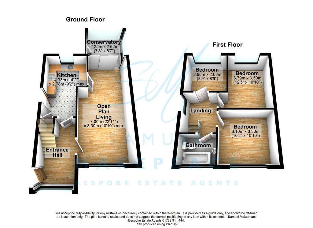 3 bedroom semi-detached house for sale - floorplan