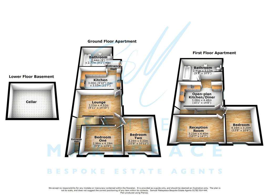 3 bedroom terraced house for sale - floorplan