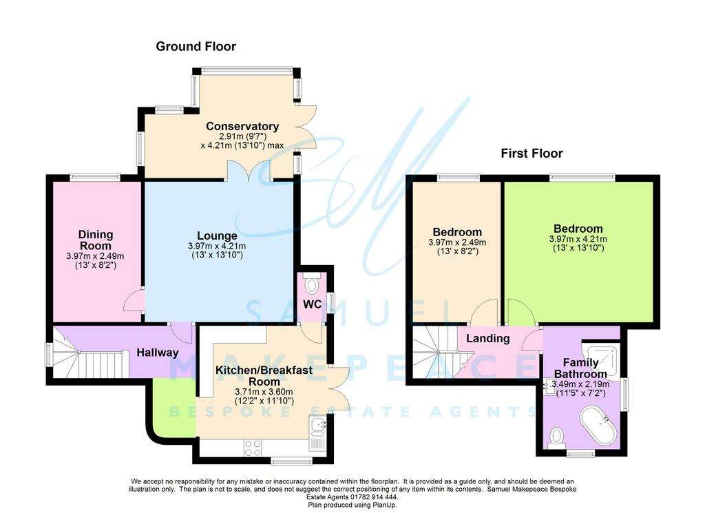 2 bedroom semi-detached house for sale - floorplan