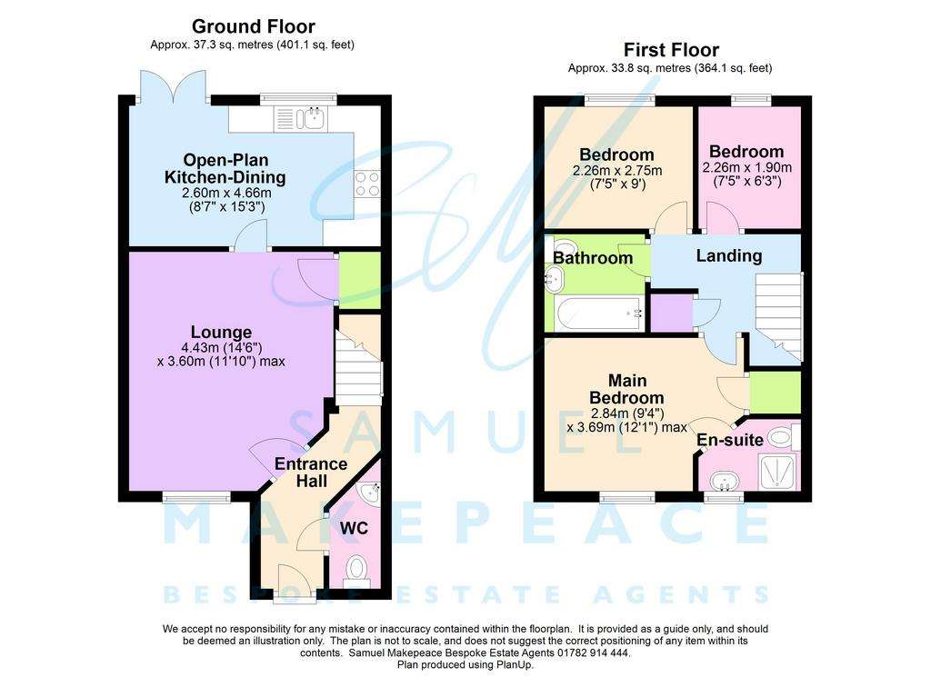 3 bedroom semi-detached house for sale - floorplan