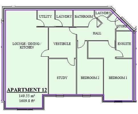 2 bedroom flat for sale - floorplan