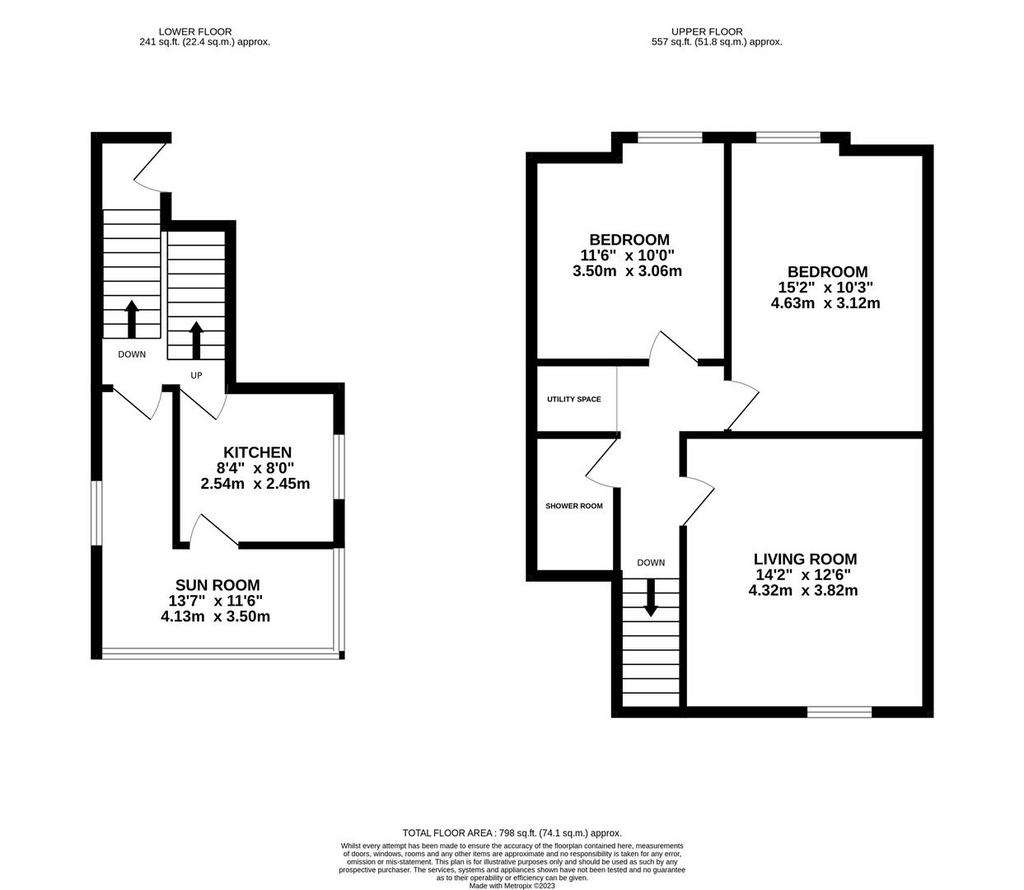 2 bedroom flat for sale - floorplan