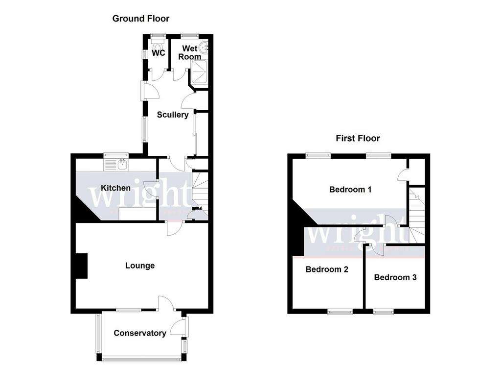 3 bedroom terraced house for sale - floorplan