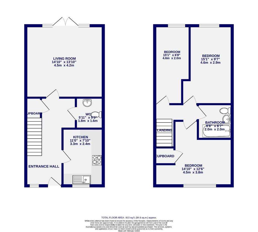 3 bedroom town house for sale - floorplan