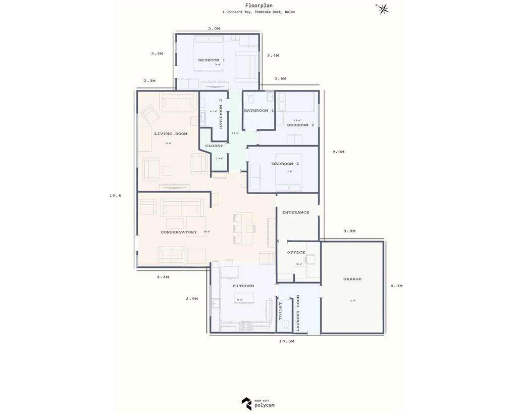 3 bedroom detached bungalow for sale - floorplan