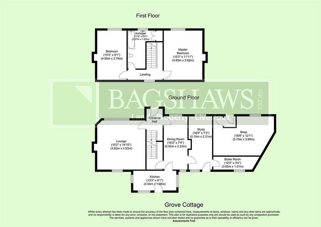 2 bedroom character property for sale - floorplan