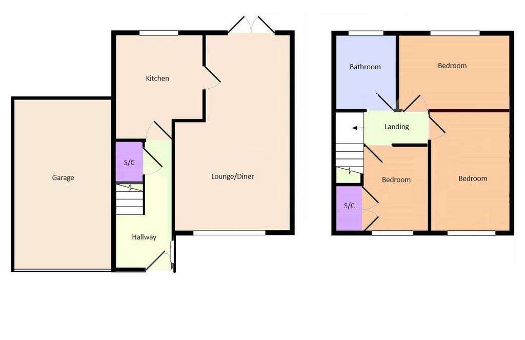 3 bedroom detached house for sale - floorplan