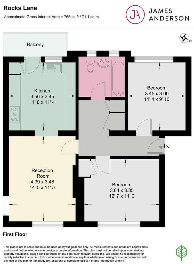 2 bedroom flat for sale - floorplan