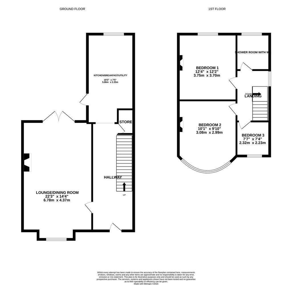 3 bedroom semi-detached house for sale - floorplan