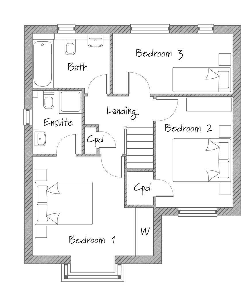 3 bedroom detached house for sale - floorplan