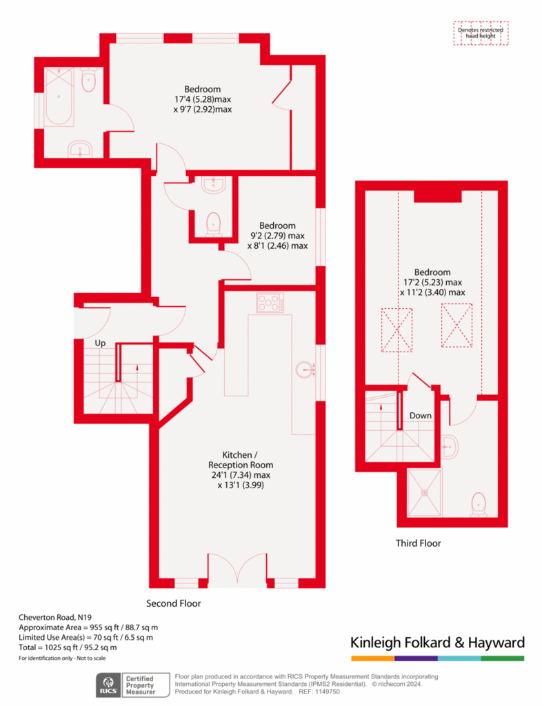 3 bedroom flat for sale - floorplan