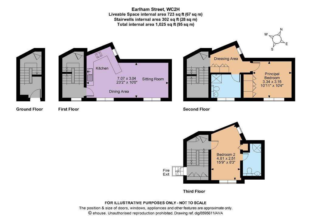 2 bedroom terraced house for sale - floorplan