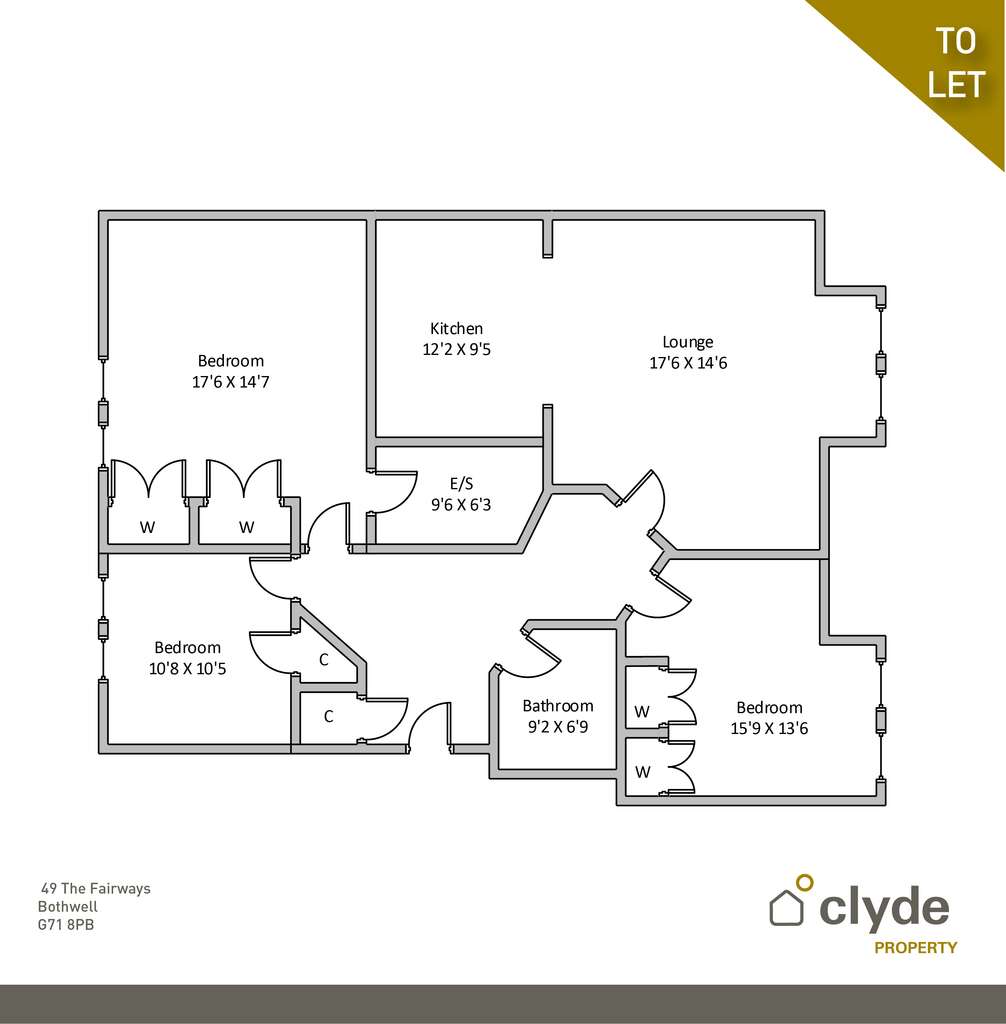 3 bedroom flat to rent - floorplan