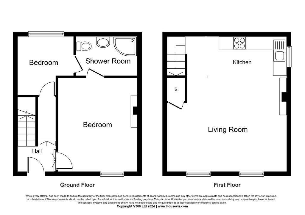 2 bedroom semi-detached house for sale - floorplan