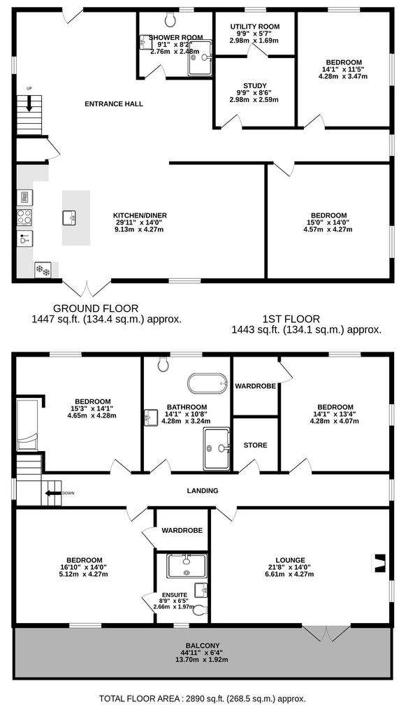 5 bedroom house for sale - floorplan