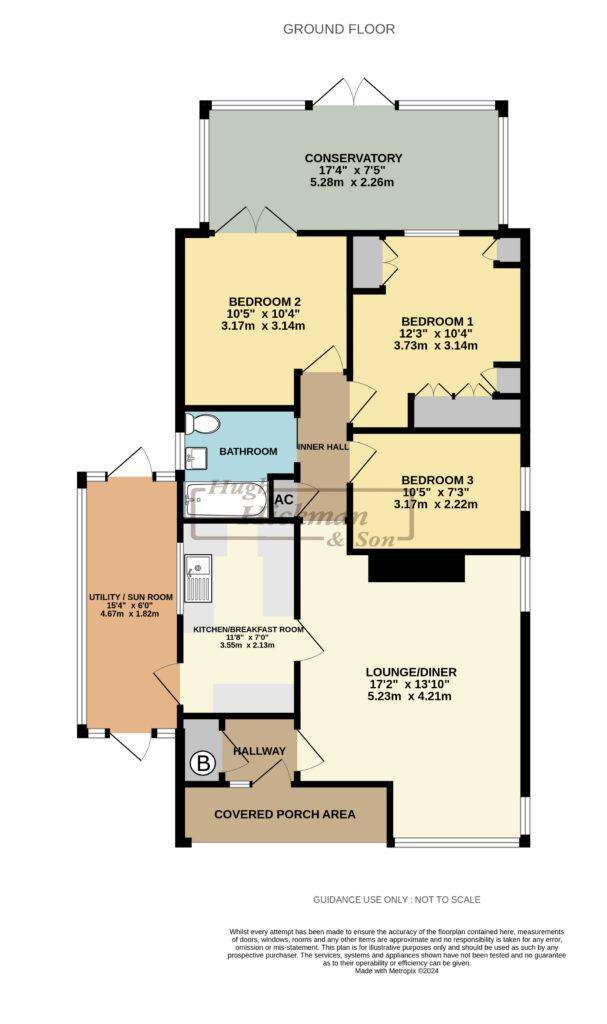 3 bedroom detached bungalow for sale - floorplan