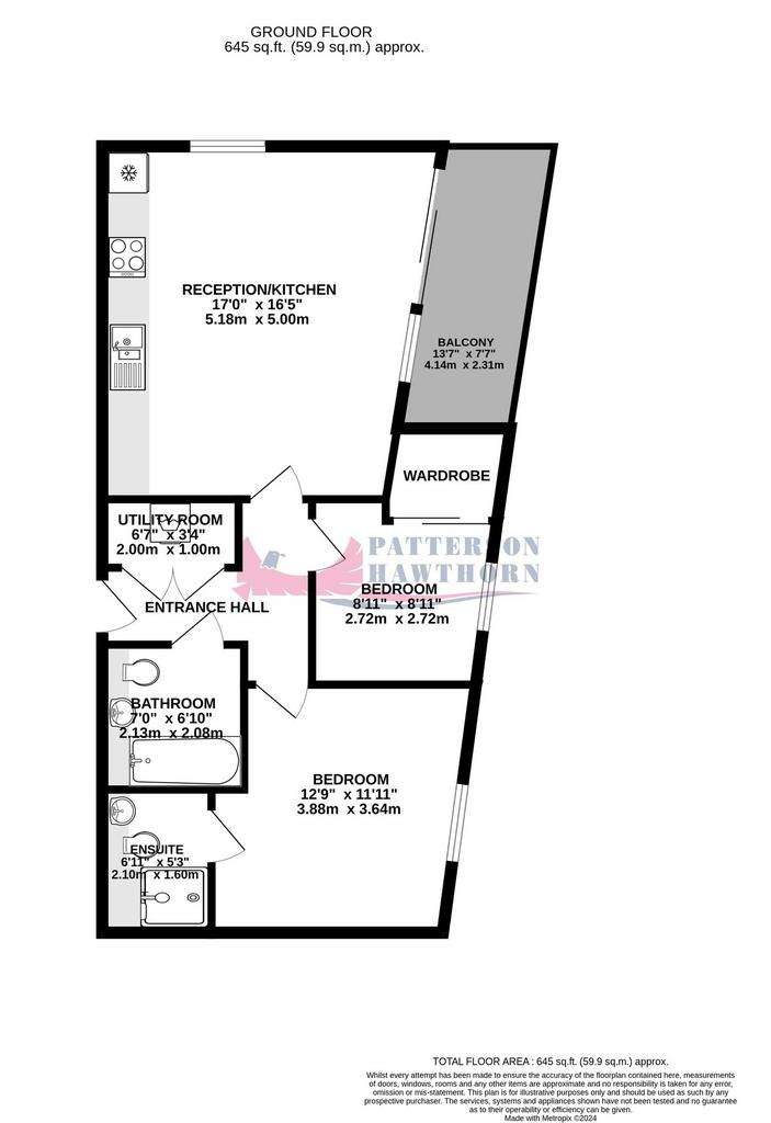 2 bedroom flat for sale - floorplan