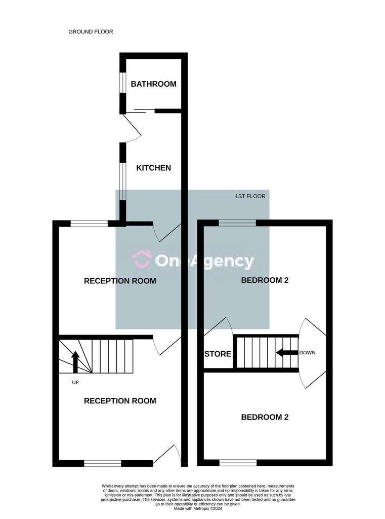 2 bedroom terraced house for sale - floorplan