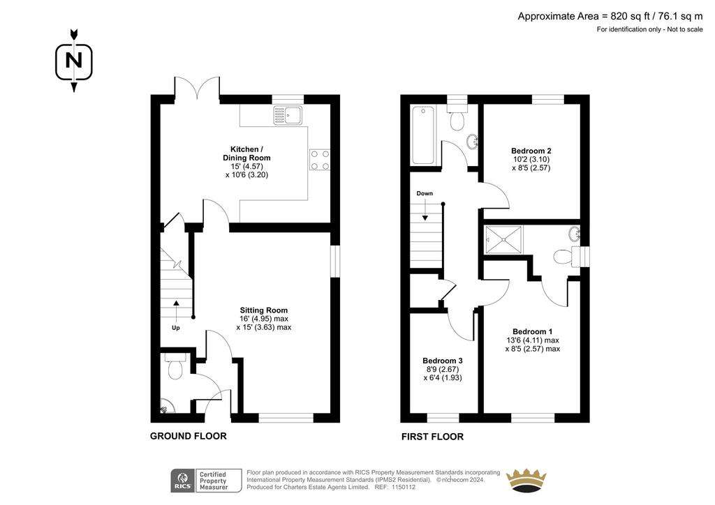 3 bedroom semi-detached house for sale - floorplan