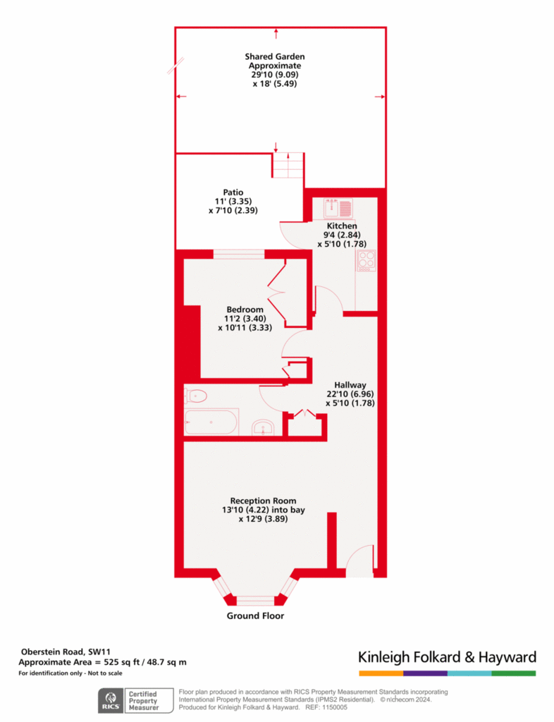 1 bedroom flat for sale - floorplan