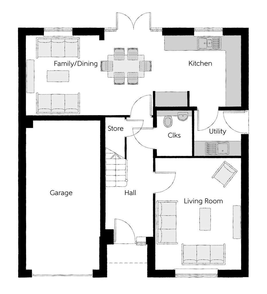 4 bedroom detached house for sale - floorplan