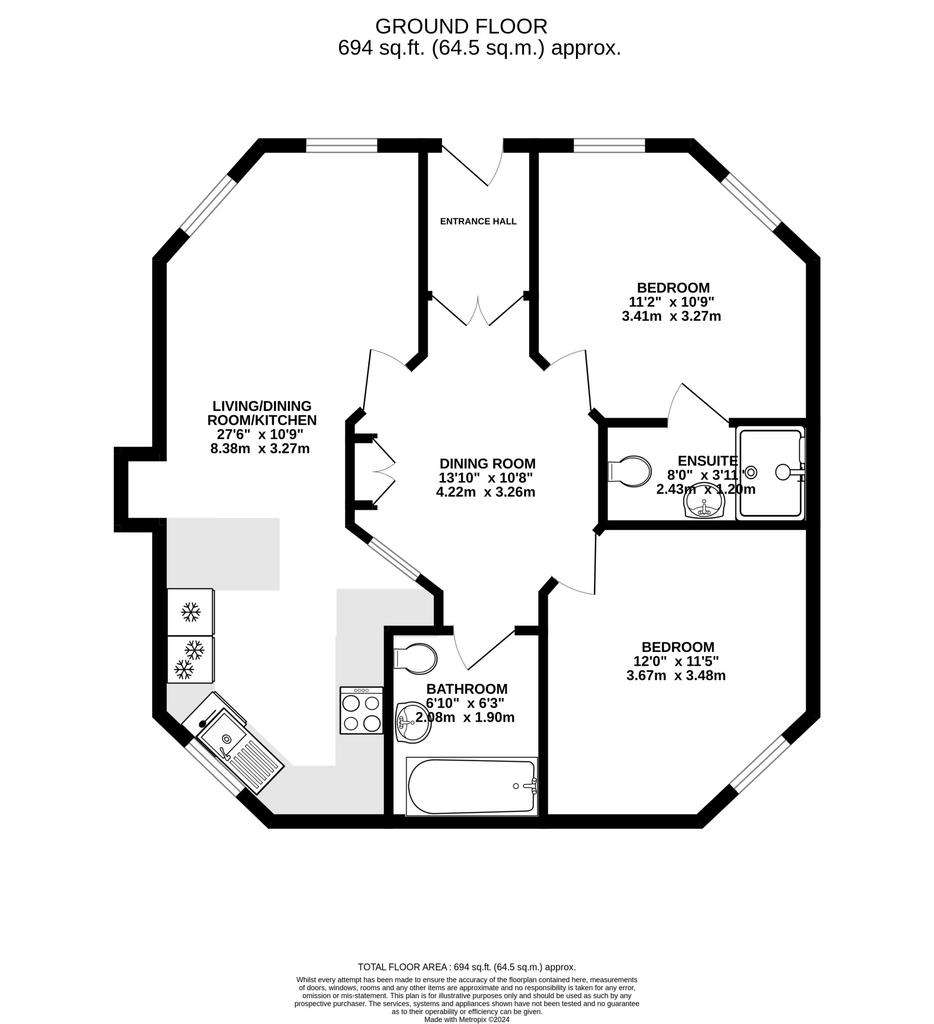 2 bedroom flat for sale - floorplan