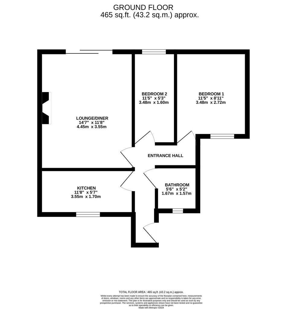 2 bedroom flat for sale - floorplan