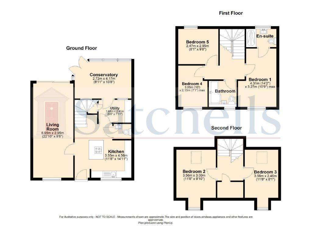 5 bedroom semi-detached house for sale - floorplan