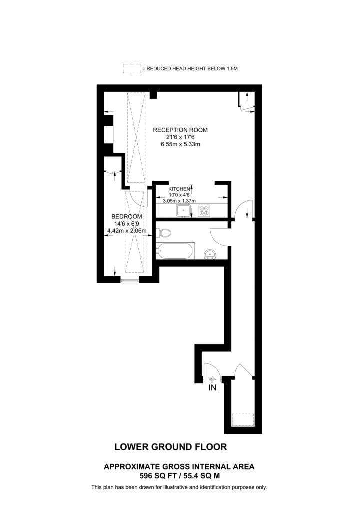 1 bedroom flat to rent - floorplan