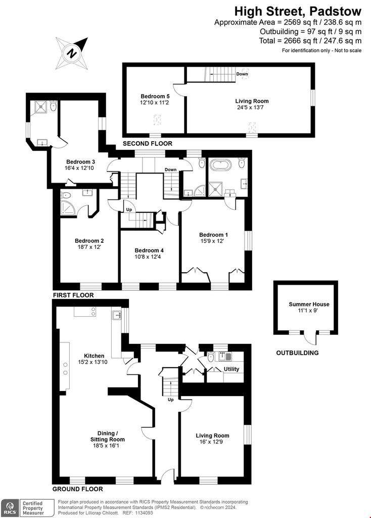 5 bedroom semi-detached house for sale - floorplan