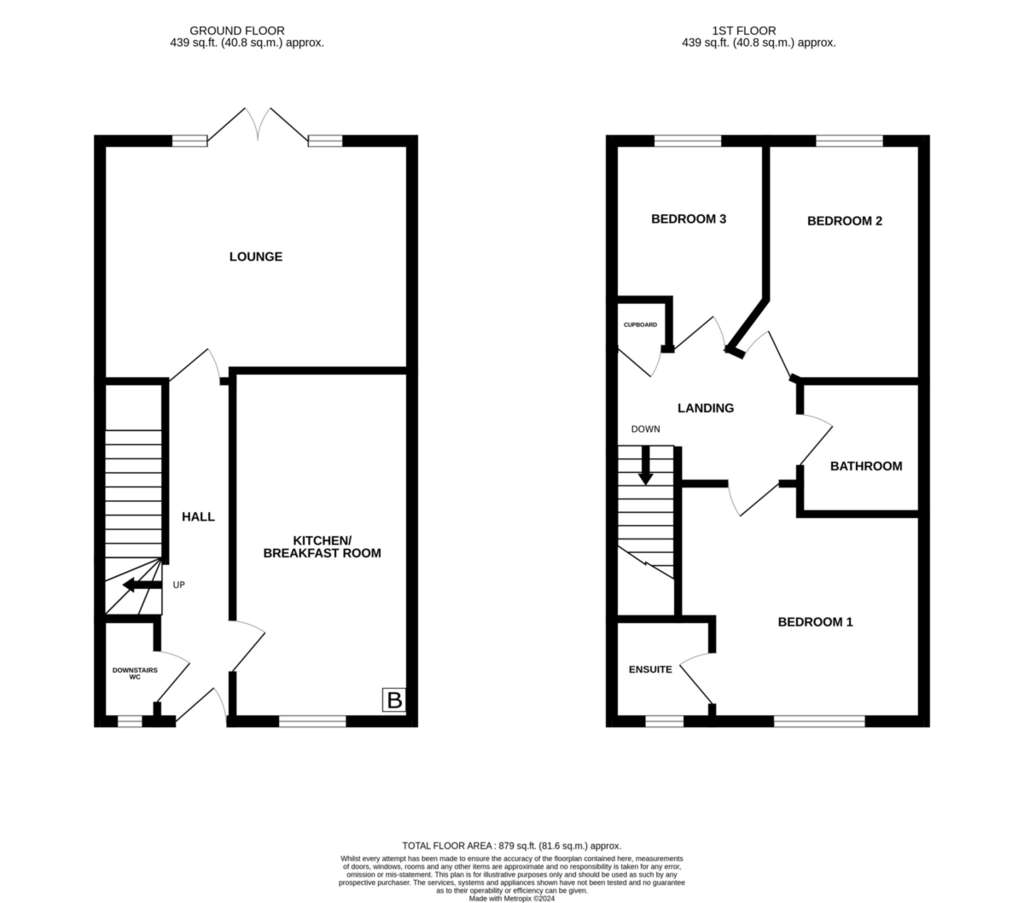 3 bedroom mews house for sale - floorplan