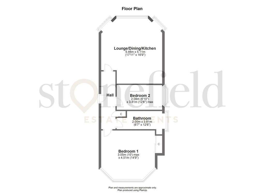 2 bedroom flat for sale - floorplan