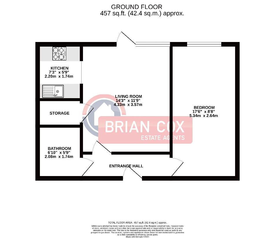 1 bedroom flat for sale - floorplan