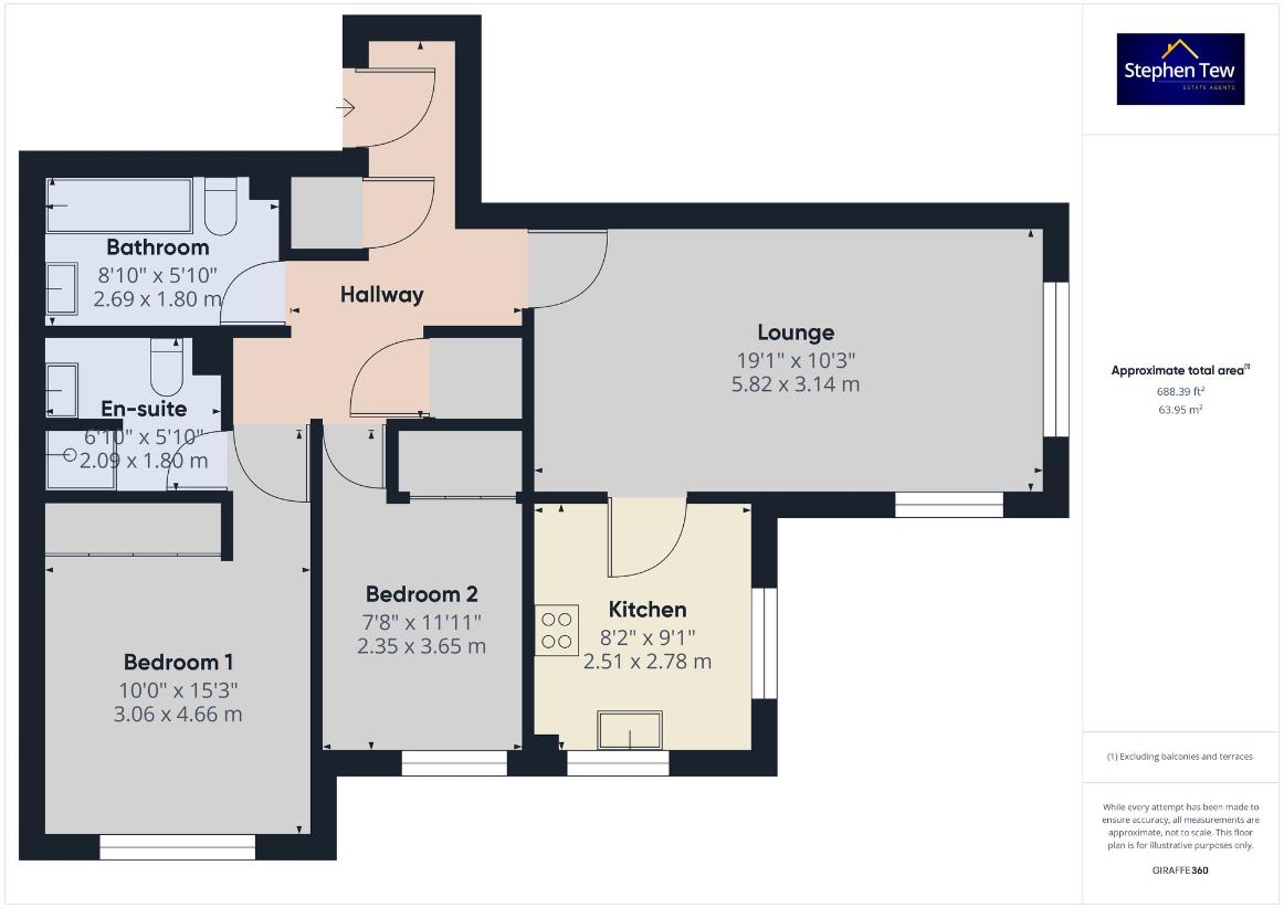 2 bedroom flat for sale - floorplan