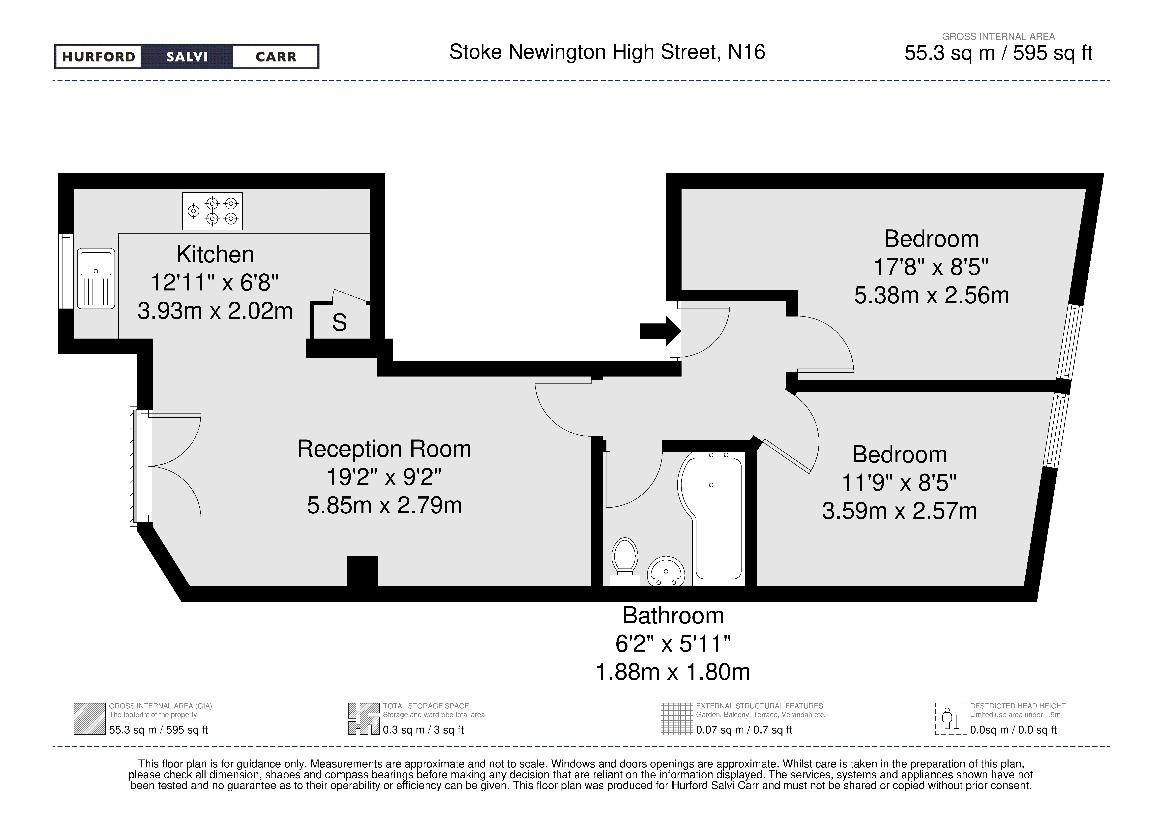 2 bedroom flat for sale - floorplan