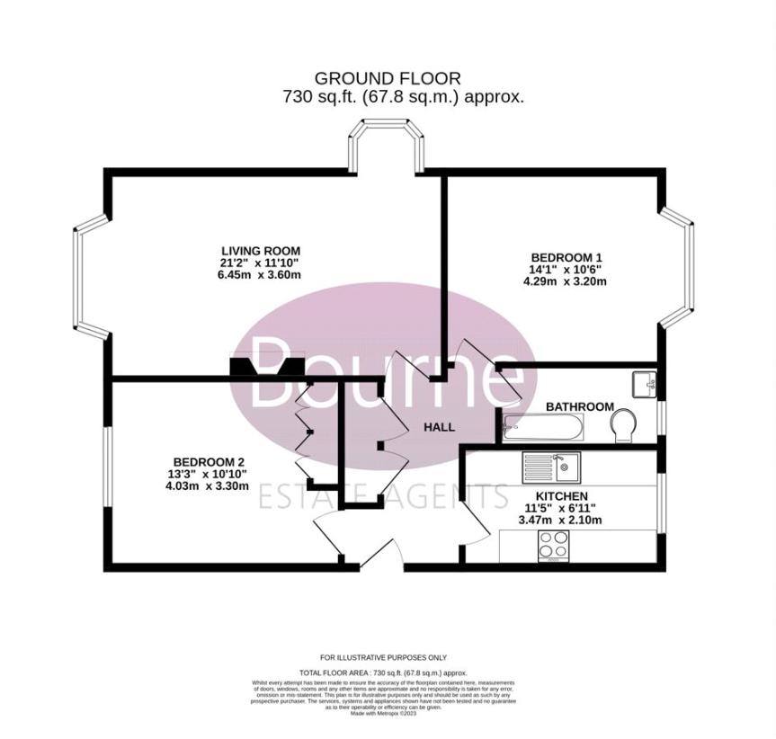 2 bedroom flat for sale - floorplan