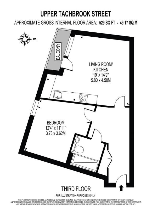 1 bedroom flat for sale - floorplan