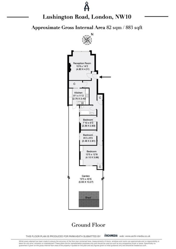 3 bedroom flat for sale - floorplan