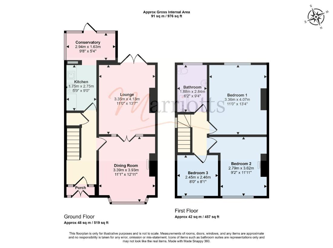 3 bedroom detached house for sale - floorplan