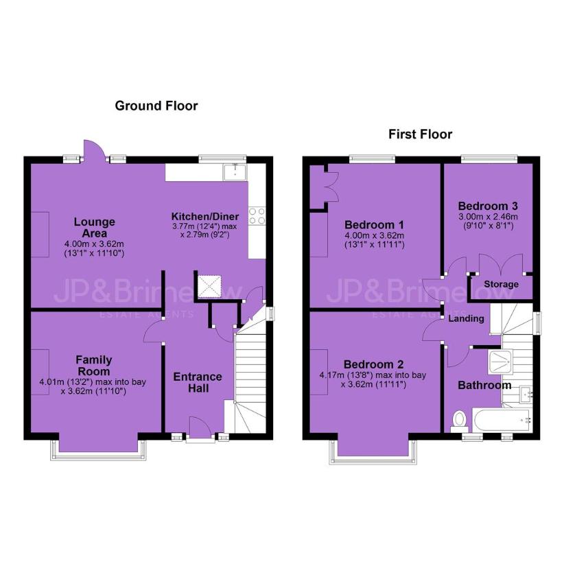 3 bedroom semi-detached house for sale - floorplan