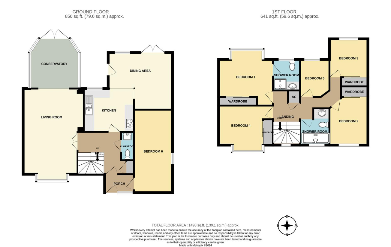 6 bedroom detached house for sale - floorplan