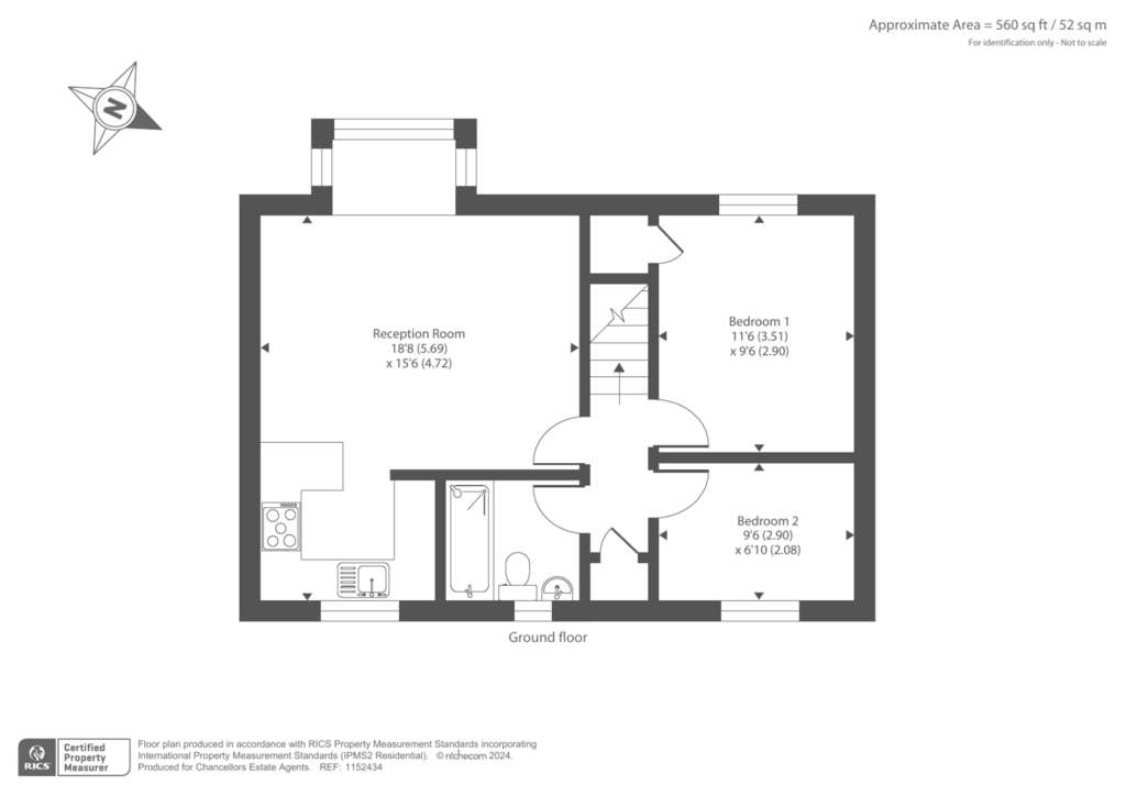 2 bedroom maisonette for sale - floorplan