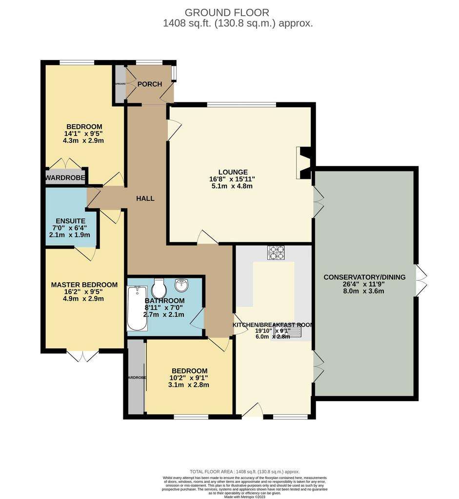 3 bedroom detached bungalow for sale - floorplan