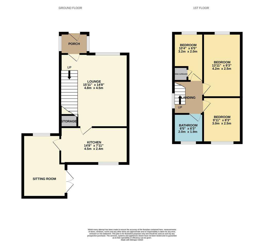 3 bedroom semi-detached house for sale - floorplan