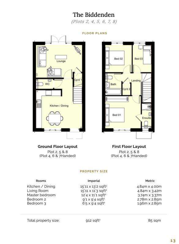 3 bedroom semi-detached house for sale - floorplan