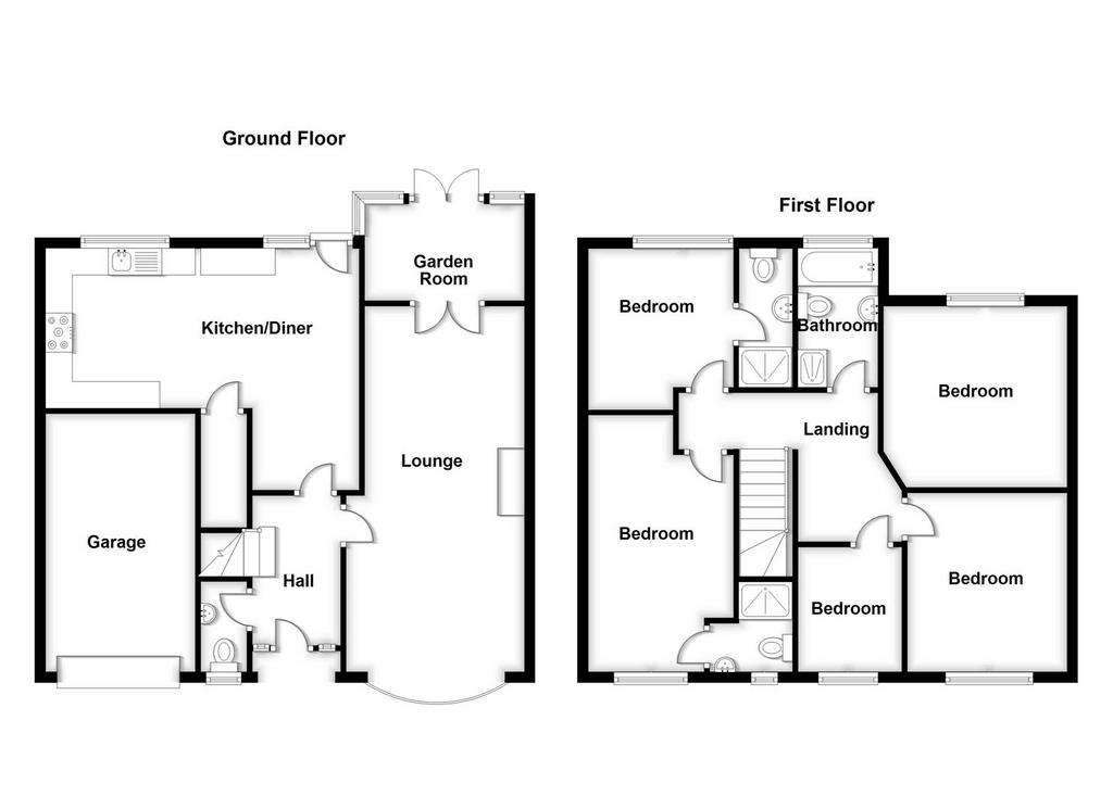 5 bedroom semi-detached house for sale - floorplan